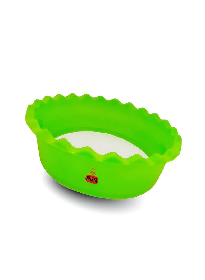 SNKM - Plastic Wave Design Atta Chalni for Kitchen | Flour, Spice Powders Fine Mesh Sieve for Kitchen (500-gm Capacity Multicolour, Medium Size, Pack of 1) - Image 4